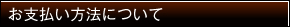 お支払い方法について