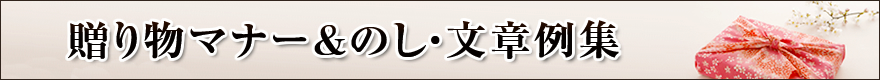 贈り物マナー＆のし・お礼状文例集