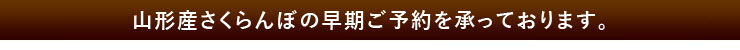 さくらんぼ「佐藤錦」の早期ご予約受付スタート