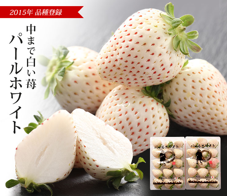 白い苺 いちご パールホワイト 奈良県産 約230g 2パック詰め 日本ロイヤルガストロ倶楽部