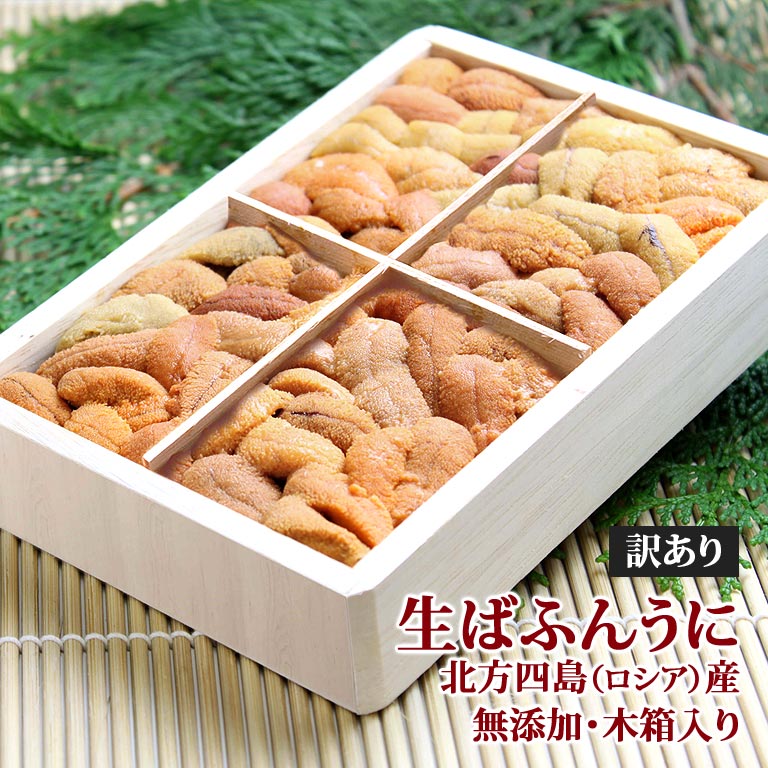 訳あり品 無添加 生ばふんうに(馬糞海胆) 北方四島(ロシア)産 約200g(木箱入り) 送料無料 | 日本ロイヤルガストロ倶楽部